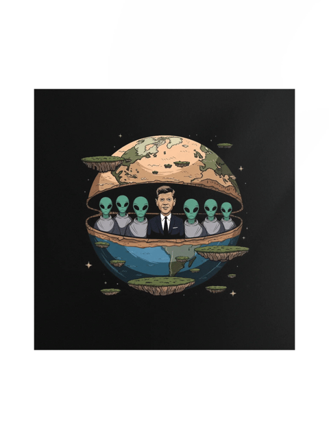 JFK Chilling with the Aliens Poster 18x18 — TE.POST-01